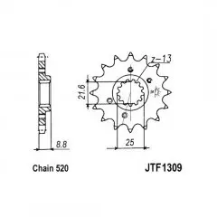 Зірка передня JT Sprockets JTF1309.15