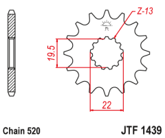 Зірка передня JT Sprockets JTF1439.14