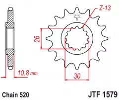 Зірка передня JT Sprockets JTF1579.15