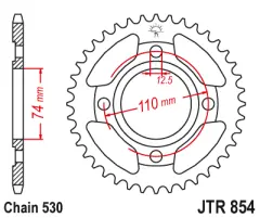 Зірка задня JT Sprockets JTR854.38