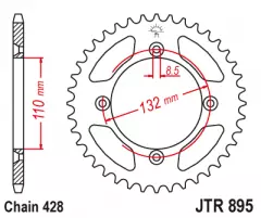 Зірка задня JT Sprockets JTR895.49
