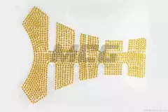 Наклейка на бак (20x16) стрази золотисті