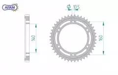 Зірка задня AFAM 16701-44