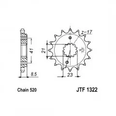 Зірка передня JT Sprockets JTF1322.15