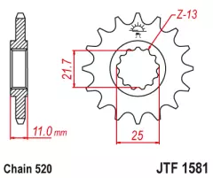 Зірка передня JT Sprockets JTF1581.15