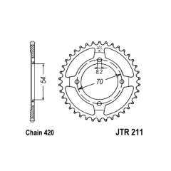 Зірка задня JT Sprockets JTR211.42