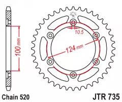 Зірка задня JT Sprockets JTR735.48