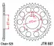 Зірка задня JT Sprockets JTR807.46