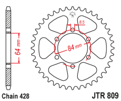 Зірка задня JT Sprockets JTR809.51