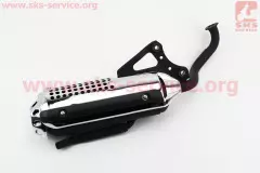 Глушник Honda DIO ZX AF34/35, LEAD AF-48, хром, (Китай)