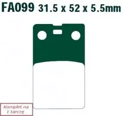Колодки гальмівні дискові EBC FA099 для 1 диска