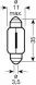 Лампа розжарювання Osram C5W 12V 5W SV8.5-8 - Фото 2