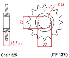 Зірка передня JT Sprockets JTF1370.15