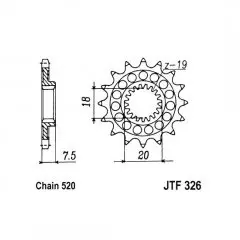 Зірка передня JT Sprockets JTF326.12
