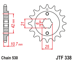 Зірка передня JT Sprockets JTF338.17