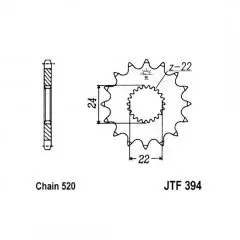 Зірка передня JT Sprockets JTF394.13