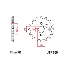 Зірка передня JT Sprockets JTF569.12