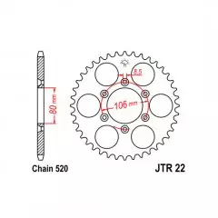 Зірка задня JT Sprockets JTR22.49