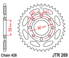 Зірка задня JT Sprockets JTR269.50