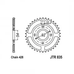 Зірка задня JT Sprockets JTR835.45