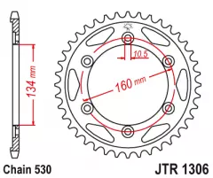 Зірка задня JT Sprockets JTR1306.40