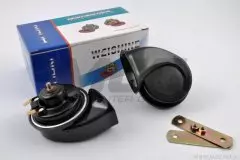 Звуковий сигнал пара равлик 12V з кріпленням чорні mod.2 (WEISHINE)