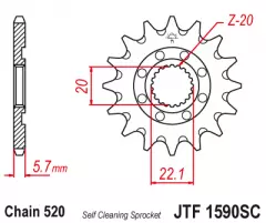 Зірка передня JT Sprockets JTF1590.14SC