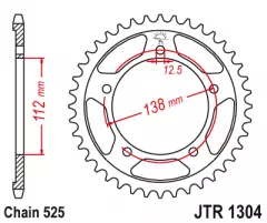 Зірка задня JT Sprockets JTR1304.45