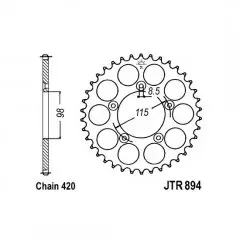 Зірка задня JT Sprockets JTR894.46