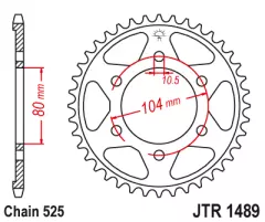 Зірка задня JT Sprockets JTR1489.39