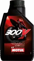Олива моторна Motul 300V 4T FACTORY LINE SAE синтетична 15W-50 1л
