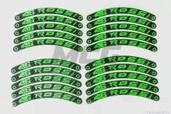 Наклейка на колесо 46 ROSSI (10шт) зелена (6059)