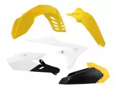 Комплект пластику RACETECH WRF-GY0-915, Білий/Чорний/Жовтий