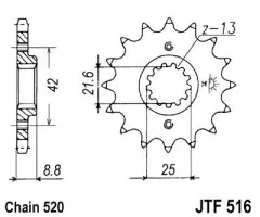 Зірка передня JT Sprockets JTF516.14