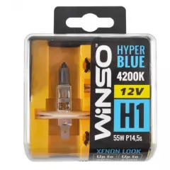 Лампа Winso H1 HYPER BLUE 4200K 12V 55W P14.5s комплект 2 шт.