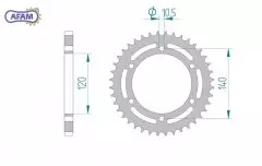 Зірка задня AFAM 16605-40