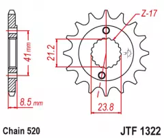 Зірка передня JT Sprockets JTF1322.14