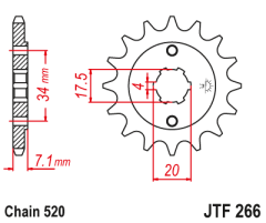 Зірка передня JT Sprockets JTF266.13