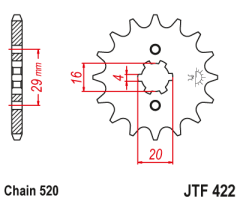 Зірка передня JT Sprockets JTF422.15