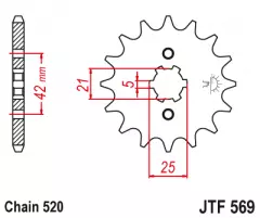 Зірка передня JT Sprockets JTF569.16