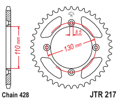 Зірка задня JT Sprockets JTR217.56