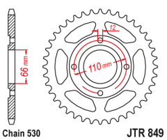 Зірка задня JT Sprockets JTR849.38