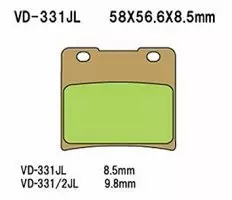 Колодки гальмівні дискові VESRAH VD-331JL