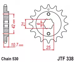 Зірка передня JT Sprockets JTF338.16