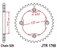 Зірка задня JT Sprockets JTR1760.40