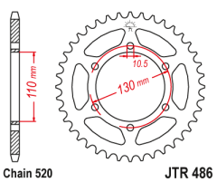 Зірка задня JT Sprockets JTR486.46