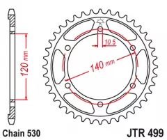 Зірка задня JT Sprockets JTR499.45