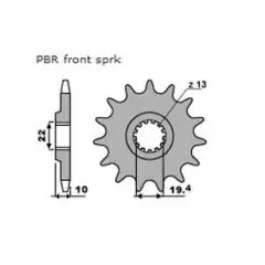 Зірка передня PBR 432.12 18NC