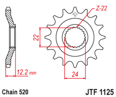 Зірка передня JT Sprockets JTF1125.15