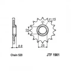 Зірка передня JT Sprockets JTF1901.12